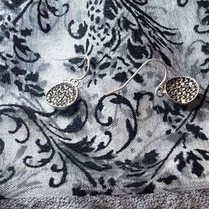 Kenneth cole signature silver pave dangles